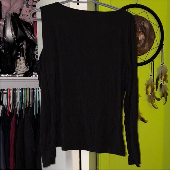 Blackmilk Black Cut-Out Asymetrical Top Long Sleeve XL - Picture 3 of 4